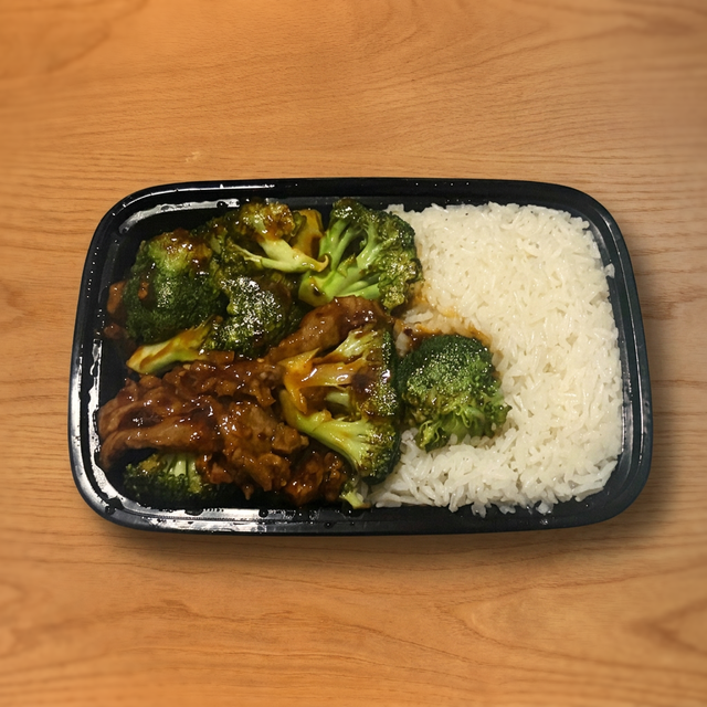 Beef with Broccoli Combo Platter / 芥蓝牛套餐.