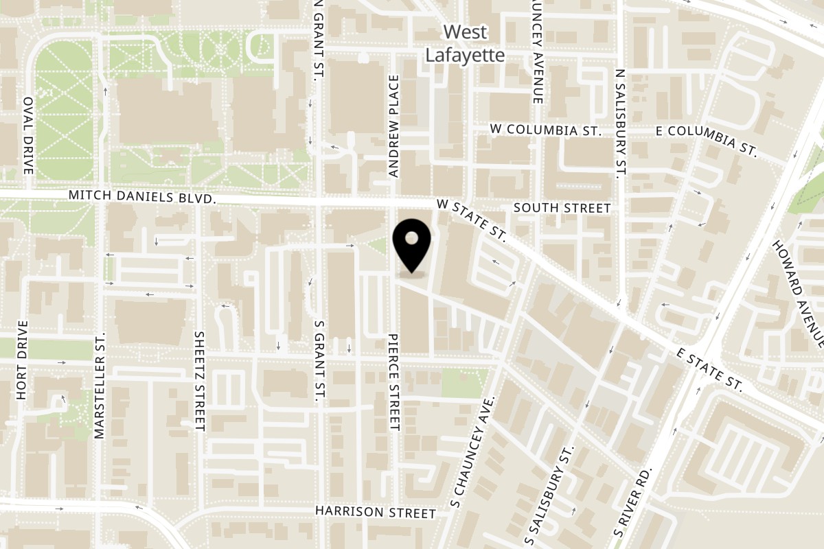 Map showing the location of Red Wok on 128 Pierce St in Lafayette